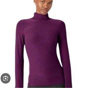 Beyond Yoga Spacedye Captivating Turtleneck Pullover Women's Top Medium Purple